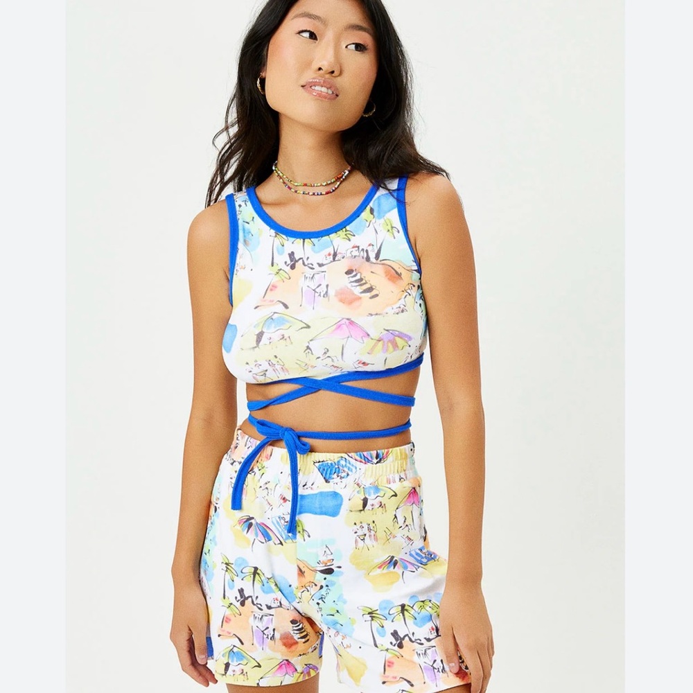 Frankie's Bikinis Santorini terry cloth Print Set 💙